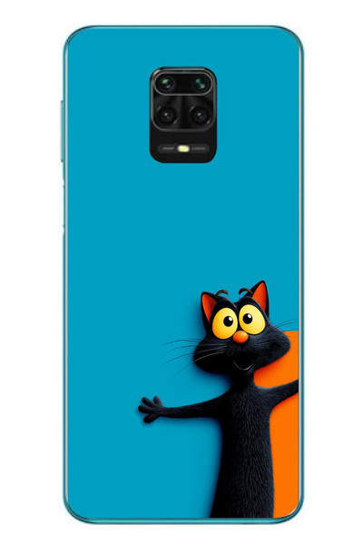 Le Balvo Redmi Note 9s Uyumlu Kedi Uyarısı Baskılı Silikon Kılıf