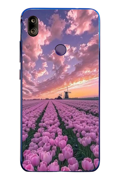 Le Balvo Redmi Note 7 Uyumlu Lale Bahçesi Baskılı Silikon Kılıf