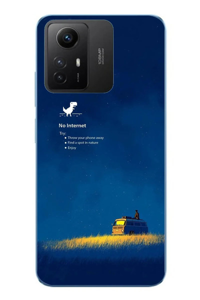 Le Balvo Redmi Note 12S Uyumlu İnternet Yok Baskılı Silikon Kılıf
