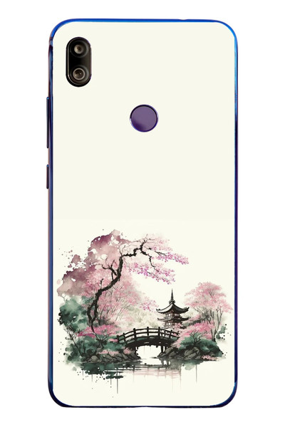Le Balvo Redmi Note 7 Uyumlu Japon Bahçesi Baskılı Silikon Kılıf