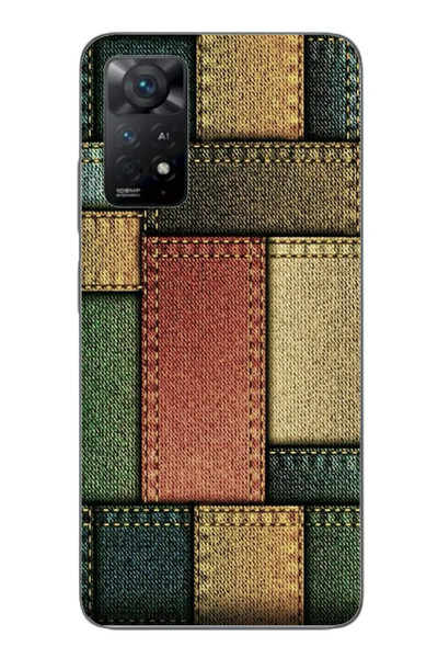 Le Balvo Redmi Note 11E Uyumlu Kot Cepleri Baskılı Silikon Kılıf