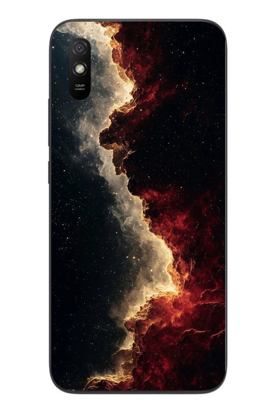 Le Balvo Redmi 9A Uyumlu Uzay Boşluğu Baskılı Silikon Kılıf