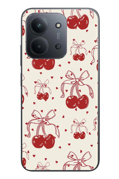 Le Balvo Redmi 15C Uyumlu Kiraz Bukleleri Baskılı Silikon Kılıf