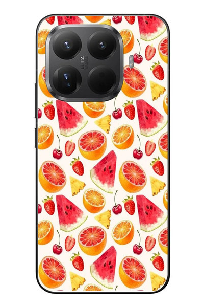 Le Balvo Xiaomi Mi 15T Pro Uyumlu Karpuz ve Kan Portakalı Baskılı Silikon Kılıf