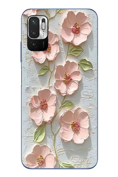 Le Balvo Redmi Note 10 5G Uyumlu Gül Kurusu Baskılı Silikon Kılıf