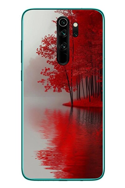 Le Balvo Redmi Note 8 Pro Uyumlu Sonbahar Gölü Baskılı Silikon Kılıf