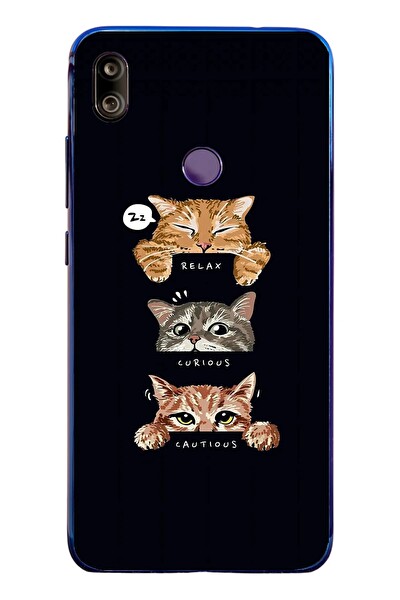 Le Balvo Redmi Note 7 Uyumlu Kedi Halleri Baskılı Silikon Kılıf