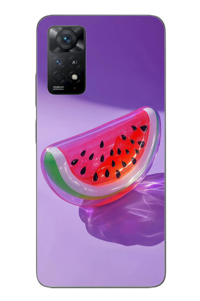 Le Balvo Redmi Note 11E Uyumlu Karpuz Jelibon Baskılı Silikon Kılıf