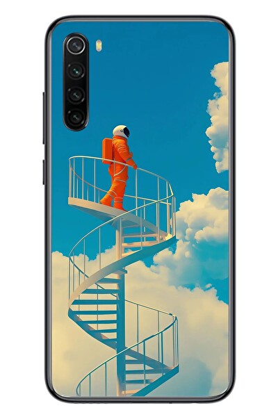 Le Balvo Redmi Note 8 Uyumlu Astronot Gökyüzü Baskılı Silikon Kılıf