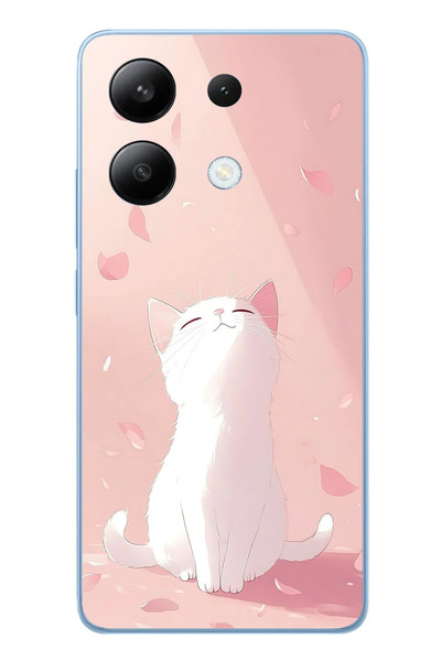 Le Balvo Redmi Note 13 4G Uyumlu Minnoş Kedi Baskılı Silikon Kılıf