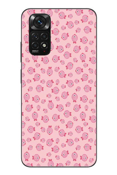 Le Balvo Redmi Note 11 - 11s Uyumlu Pembe Balıklar Baskılı Silikon Kılıf
