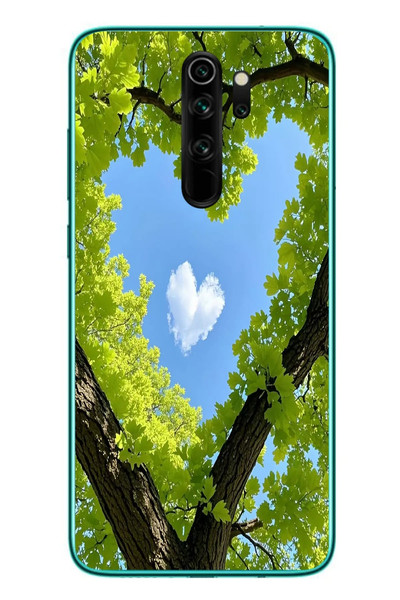 Le Balvo Redmi Note 8 Pro Uyumlu Kalpli Ağaç Baskılı Silikon Kılıf