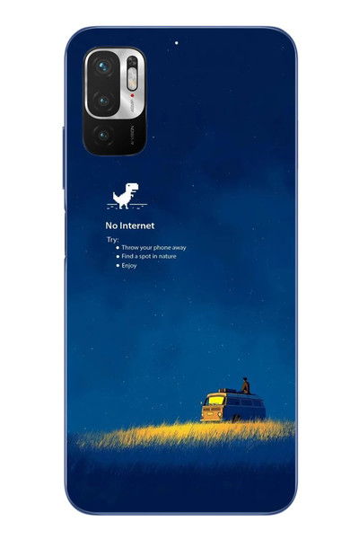 Le Balvo Redmi Note 10 5G Uyumlu İnternet Yok Baskılı Silikon Kılıf
