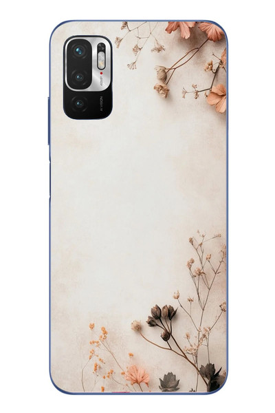 Le Balvo Redmi Note 10 5G Uyumlu Kuru Dallar Baskılı Silikon Kılıf