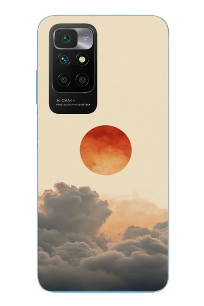 Le Balvo Redmi 10 2022 Uyumlu Bulut ve Güneş Baskılı Silikon Kılıf