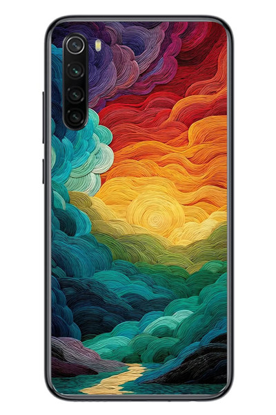 Le Balvo Redmi Note 8 Uyumlu Gün Doğumu ve Batımı Baskılı Silikon Kılıf