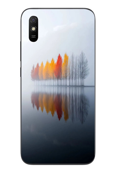 Le Balvo Redmi 9A Uyumlu Sonbahar Zamanı Baskılı Silikon Kılıf