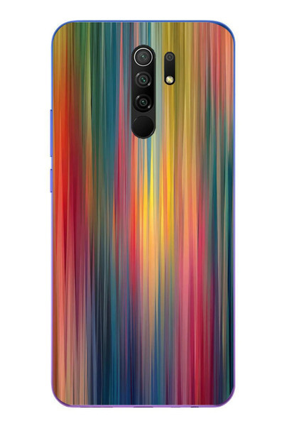 Le Balvo Redmi 9 Uyumlu Gökkuşağı Karışımı Baskılı Silikon Kılıf