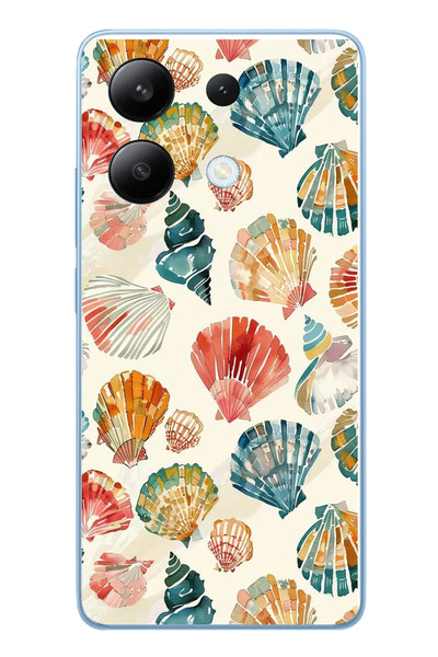 Le Balvo Redmi Note 13 4G Uyumlu Deniz İncileri Baskılı Silikon Kılıf