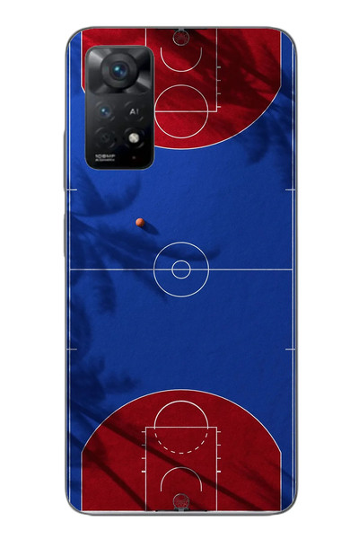 Le Balvo Redmi Note 11E Uyumlu Basketbol Sahası Baskılı Silikon Kılıf