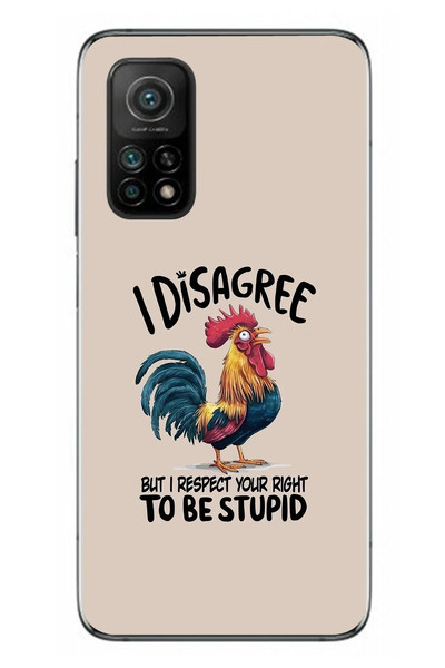 Le Balvo Xiaomi Mi 10 T Uyumlu I Disagree Baskılı Silikon Kılıf