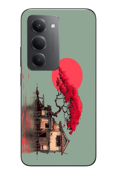 Le Balvo Redmi 15 Uyumlu Sahil Evi Baskılı Silikon Kılıf