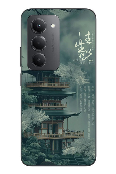 Le Balvo Redmi 15 Uyumlu Japon Evleri Baskılı Silikon Kılıf