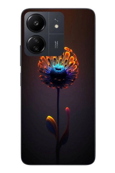 Le Balvo Redmi 13C Uyumlu Büyülü Çiçek Baskılı Silikon Kılıf