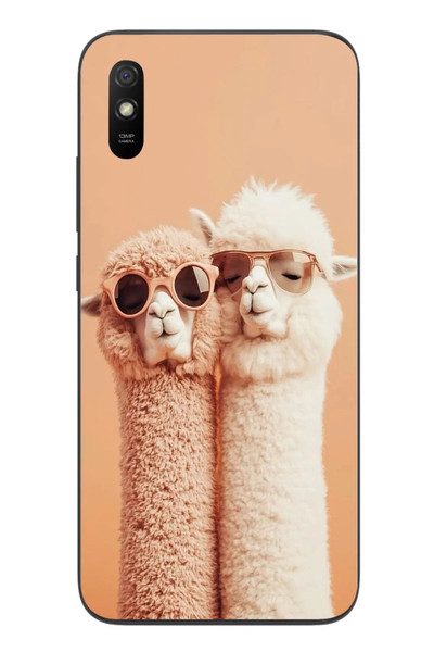 Le Balvo Redmi 9A Uyumlu Sevgili Lamalar Baskılı Silikon Kılıf