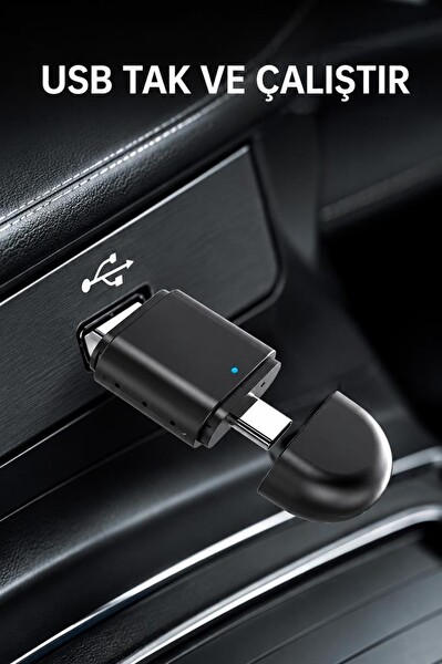 Torima Mini Araç Multimedya Dönüştürücü Adaptör Usb Type-C Uyumlu 2IN1 Kablosuz Carplay TAB06