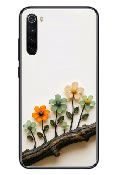 Le Balvo Redmi Note 8 Uyumlu Dalda Açan Çiçekler Baskılı Silikon Kılıf