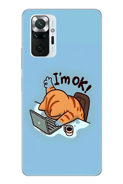 Le Balvo Redmi Note 10 Pro Uyumlu l'M Ok Baskılı Silikon Kılıf