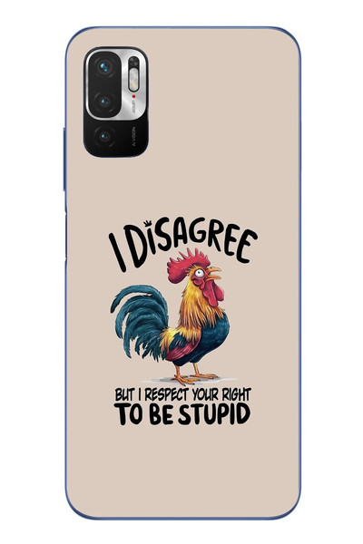 Le Balvo Redmi Note 10 5G Uyumlu I Disagree Baskılı Silikon Kılıf