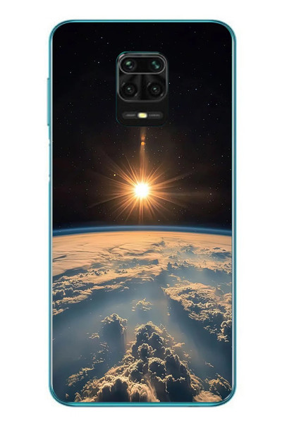 Le Balvo Redmi Note 9s Uyumlu Uzay Günbatımı Baskılı Silikon Kılıf