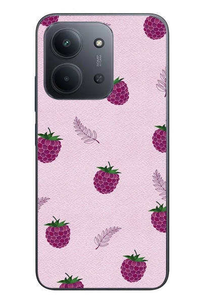 Le Balvo Redmi 15C Uyumlu Çilekler Pembesi Baskılı Silikon Kılıf