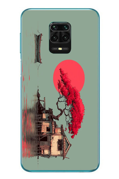 Le Balvo Redmi Note 9s Uyumlu Sahil Evi Baskılı Silikon Kılıf