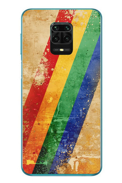Le Balvo Redmi Note 9s Uyumlu Yan Gökkuşağı Baskılı Silikon Kılıf