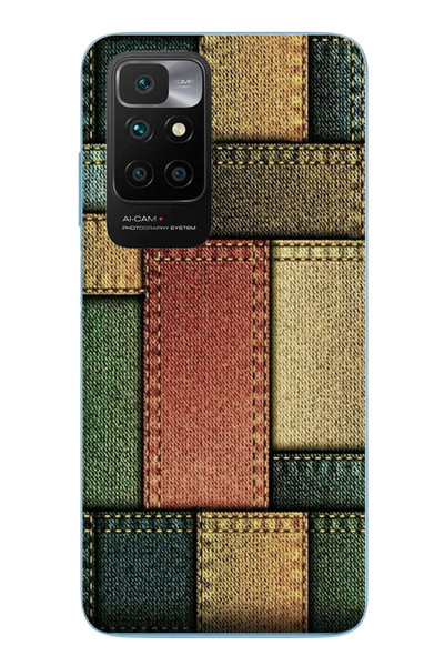 Le Balvo Redmi 10 2022 Uyumlu Kot Cepleri Baskılı Silikon Kılıf