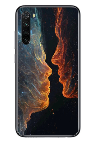 Le Balvo Redmi Note 8 Uyumlu Kavuşan Çizgiler Baskılı Silikon Kılıf