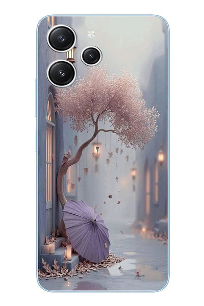 Le Balvo Redmi 12 Uyumlu Mor Lamba Altı Baskılı Silikon Kılıf