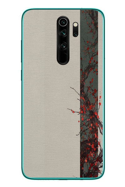 Le Balvo Redmi Note 8 Pro Uyumlu Sade Sonbahar Sarmaşık Baskılı Silikon Kılıf