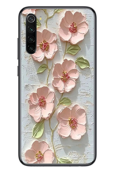 Le Balvo Redmi Note 8 Uyumlu Gül Kurusu Baskılı Silikon Kılıf