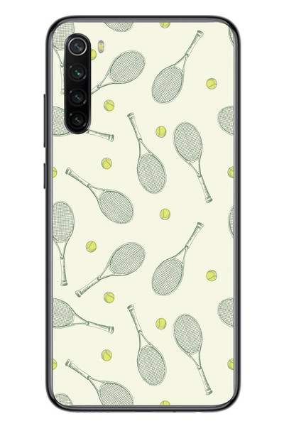 Le Balvo Redmi Note 8 Uyumlu Tenis Raketleri Baskılı Silikon Kılıf