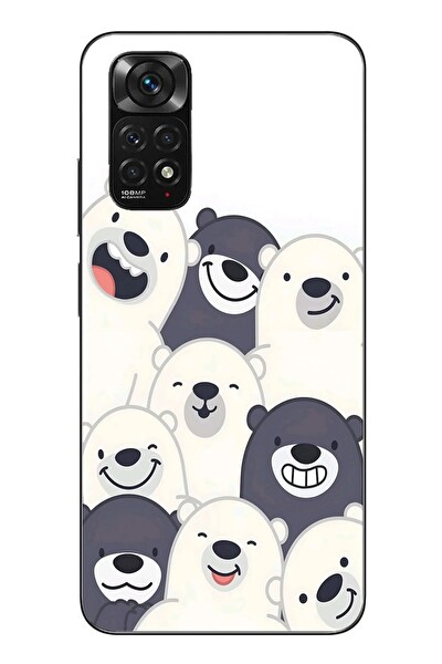 Le Balvo Redmi Note 11 - 11s Uyumlu Gülen Kutup Ayıları Baskılı Silikon Kılıf