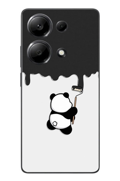 Le Balvo Redmi Note 13 Pro 4G Uyumlu Boyacı Panda Baskılı Silikon Kılıf