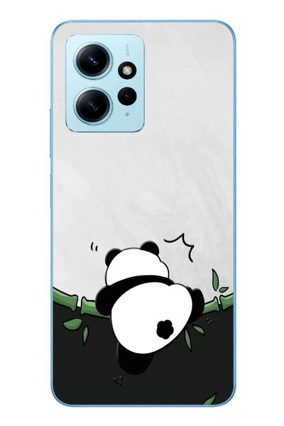 Le Balvo Redmi Note 12 4G Uyumlu Bambuya Çıkan Panda Baskılı Silikon Kılıf