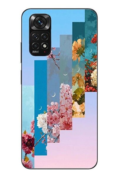 Le Balvo Redmi Note 11 - 11s Uyumlu Dik Çiçek Tabloları Baskılı Silikon Kılıf