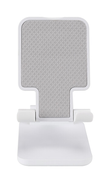 Pivot Telefon Standı Ayarlanabilir Katlanabilir 2 Kademeli Masaüstü Tablet Tutucu Beyaz