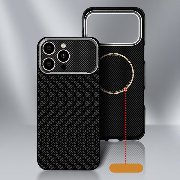 Başkenttekno iPhone 16 Pro Kılıf MagSafe Şarj Premium Retro Çiçek Desenli Kamera Ve Lens Korumalı Velix Sert Siyah