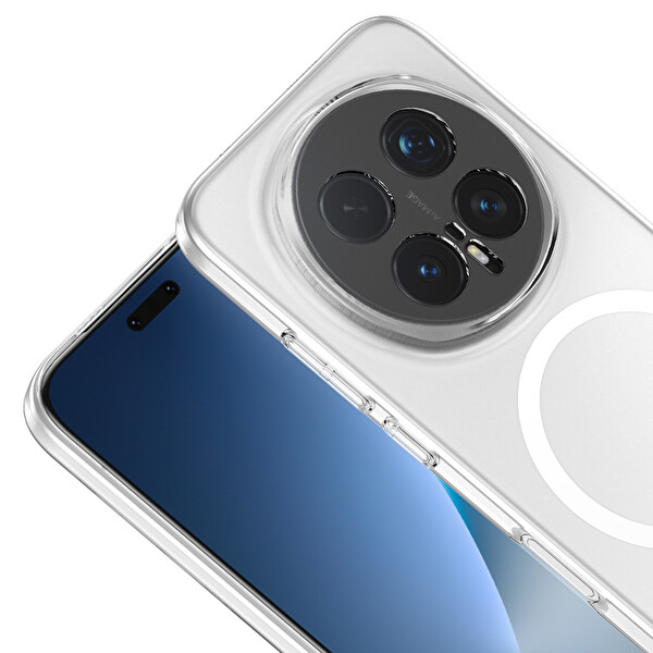 Başkenttekno Honor Magic 8 Pro Uyumlu Kamera Korumalı MagSafe Şarj Şeffaf Sararmaz London Sert Plastik Kapak Şeffaf